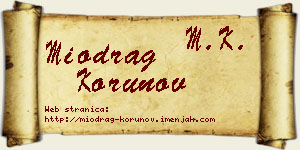 Miodrag Korunov vizit kartica